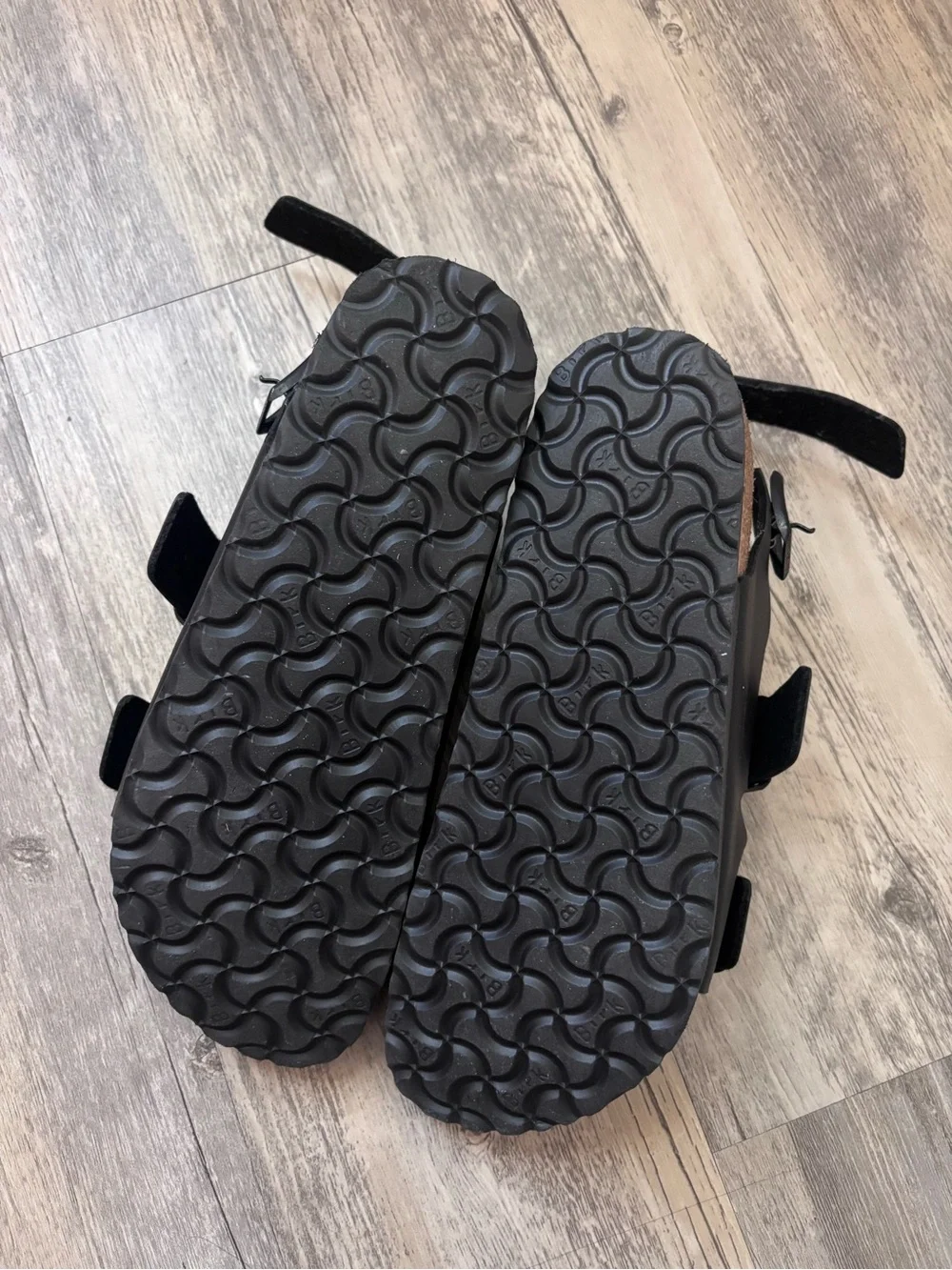 Birkenstock Black Double Strap Buckle Sandals